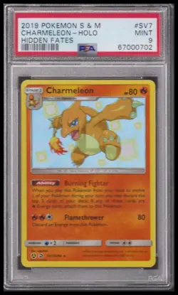 2019 Pokemon Sun & Moon Hidden Fates #SV7 Charmeleon-Holo Hidden Fates PSA 9 - Image 1