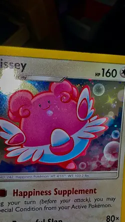 Blissey 153/214 Cosmo Holo Promo Pokemon NM SWIRL & HOLO BLEED - Image 1