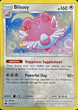 Blissey 153/214 Cosmo Holo Promo Pokemon NM SWIRL & HOLO BLEED - Image 2