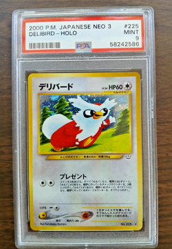 2000 Pokemon Japanese Neo 3 Delibird Holo #225 PSA 9 MINT Awakening Legends-REV. - Image 1