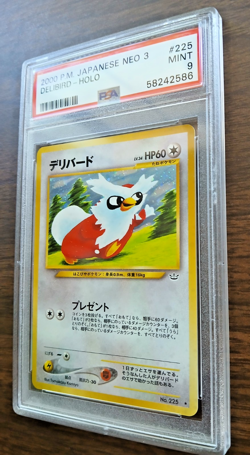 2000 Pokemon Japanese Neo 3 Delibird Holo #225 PSA 9 MINT Awakening Legends-REV. - Image 3