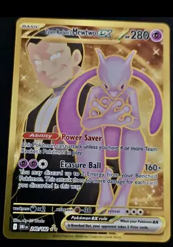 Team Rocket’s Mewtwo EX Gold 240/182 Destined Rivals English Pokemon - Image 2