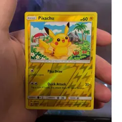Pokemon Pikachu 30/111 SM Crimson Invasion Reverse Holo Common EN Basic HP60 - Image 1