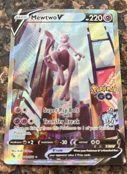 Mewtwo V (Alternate Full Art) 072/078 Pokemon GO Holo NM/M - Image 1