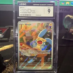 CGC 9 MINUN 194 PARADOX RIFT ILLUSTRATION RARE SCARLET VIOLET POKEMON - Image 4