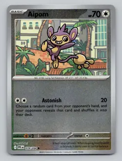 Reverse Holo Aipom 078/094 Common Phantasmal Flames Pokemon - Image 1