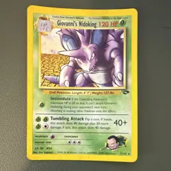 Pokemon Giovanni's Nidoking Gym Challenge Holo Rare 7/132 120 HP WOTC - Image 1