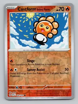 Reverse Holo Castform Sunny Form 020/191 Common Surging Sparks Pokemon - Image 1