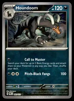 Houndoom 063/131 Common Prismatic Evolutions Pokemon pokeball Near Mint - Image 1