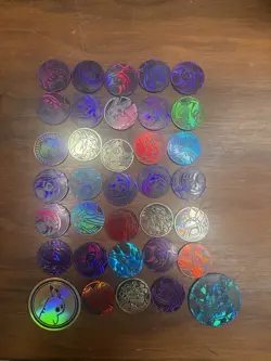 Pokemon TCG Coin Lot 35 Plastic Tokens Holo Pikachu Mew Rayquaza - Image 2