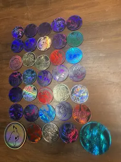 Pokemon TCG Coin Lot 35 Plastic Tokens Holo Pikachu Mew Rayquaza - Image 4