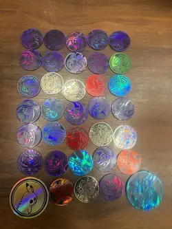 Pokemon TCG Coin Lot 35 Plastic Tokens Holo Pikachu Mew Rayquaza - Image 5