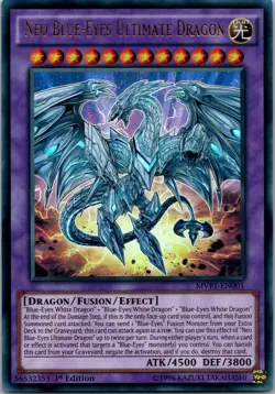 Yugioh Neo Blue-Eyes Ultimate Dragon MVP1-EN001 1st Edition Ultra Rare NM - Image 1