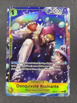 One Piece TCG Don Quixote Rosinante #OP12-108 The Azure's Seas Seven TR Foil NM - Image 1