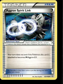 Pokemon Aggron Spirit Link 123/160 Primal Clash Non Holo Uncommon 2 Card Lot - Image 1