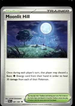 Pokemon Moonlit Hill 081/091 Paldean Fates Non Holo Uncommon 5 Card Lot - Image 1