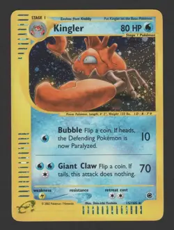 Kingler Holo Expedition 15/165 ENG - Pokemon Card Holo Rare - Image 1