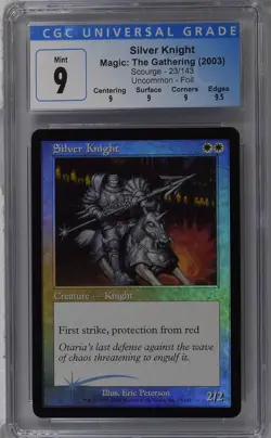 SILVER KNIGHT Scourge Foil U CGC 9 Q+ MTG [Nostalgium] - Image 1