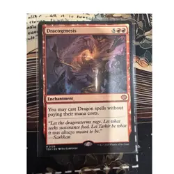 Magic: The Gathering Dracogenesis TDM Red Enchantment 0105 2025 Kai Carpenter - Image 1