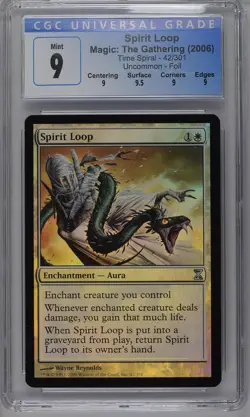 SPIRIT LOOP Time Spiral Foil U CGC 9 Q+ MTG [Nostalgium] - Image 1