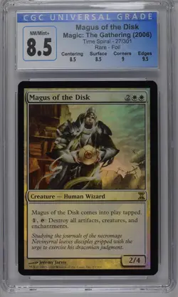 MAGUS OF THE DISK Time Spiral Foil Rare CGC 8.5 Q++ MTG [Nostalgium] - Image 1