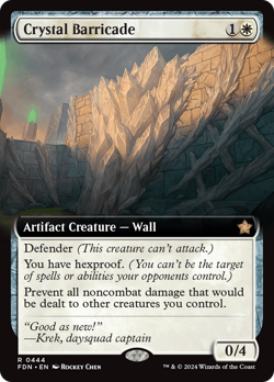 x1 Crystal Barricade FDN MTG 444 RARE M/NM 1x - Image 1