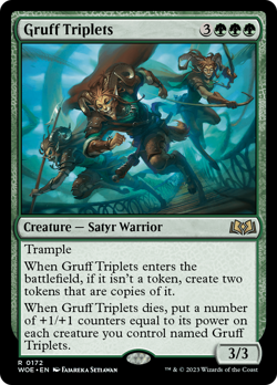 x4 Gruff Triplets WOE MTG 172 RARE M/NM 4x - Image 1