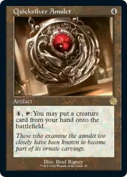 Quicksilver Amulet - Near Mint MTG The Brothers' War: Retro Frame Artifacts - Image 1