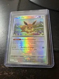 Pokemon 2025 Eevee 074/131 Prismatic Evolutions - PRE EN Master Ball Holo AL - Image 1