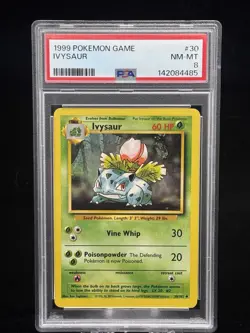 Ivysaur #30 Base Set 1999 Pokemon Game PSA 8 🍃 - Image 1