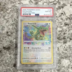 Pokemon Rayquaza Amazing Rare 138/185 Vivid Voltage Holo PSA 10 - Image 1
