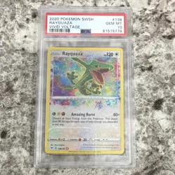Pokemon Rayquaza Amazing Rare 138/185 Vivid Voltage Holo PSA 10 - Image 2