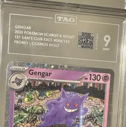 Pokemon Gengar Cosmos Holo TAG 9 Sam’s Club 151 Mini Tin Promo MINT SWIRL - Image 4
