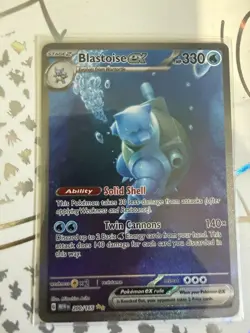 Pokemon Blastoise EX Illustration Rare Holo 200/165 Scarlet & Violet 151 330 HP - Image 1