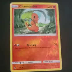 Pokemon Charmander 1/70 Dragon Majesty Reverse Holo Basic Common 70HP - Image 1