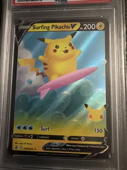 POKEMON CELEBRATIONS PSA 10 Surfing Pikachu Card #008. Gem Mint PSA 10 - Image 3