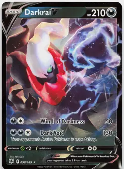 Darkrai V 098/189 Holo V Rare Astral Radiance Pokemon Near Mint - Image 1