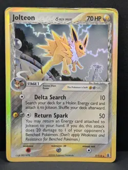 Jolteon 7/113 Delta Species Holo Ultra Rare Pokemon TCG Nintendo MP - Image 1