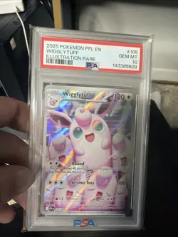 PSA 10 Wigglytuff 105/094 Pokemon Phantasmal Flames Illustration Rare 2025 PFL - Image 1
