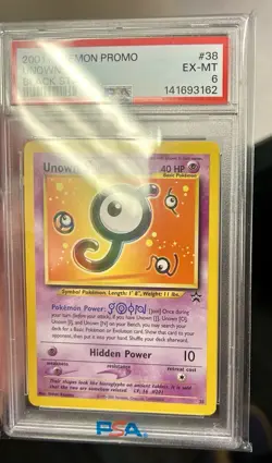2001 Pokemon Promo Unown J - Black Star Promo - Strong PSA 6 WOTC - Image 4