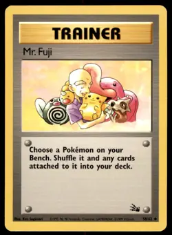 Mr. Fuji 58/62 Uncommon Fossil Pokemon Unlimited Moderately Played - Image 1
