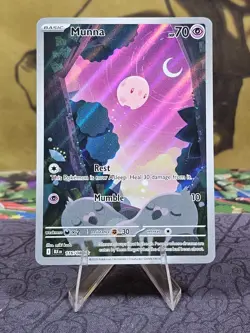 Pokemon TCG Munna 116/086 Black Bolt Illustration Rare Holo Card NM - Image 1