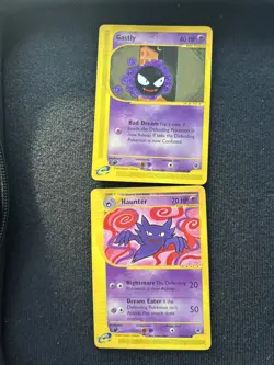 Pokemon 2 card lot TCG Haunter/Gastly Expedition Base Set 2002 Nintendo E-Reader - Image 1