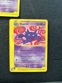 Pokemon 2 card lot TCG Haunter/Gastly Expedition Base Set 2002 Nintendo E-Reader - Image 2