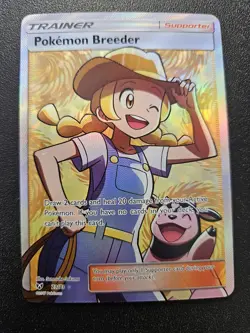 Pokemon Shining Legends Pokemon Breeder Full Art 73/73 NEAR MINT - Image 1