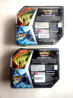 Set of 2 Pokemon 2021 Battle Style Tins Tyranitar V & Empoieon V - Sealed - Image 2