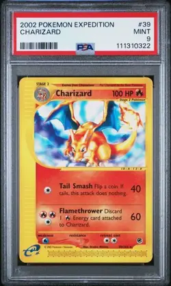 2002 POKEMON EXPEDITION #39/165 CHARIZARD PSA 9 - Image 1
