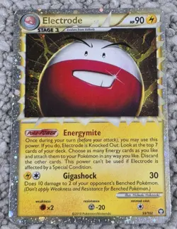 2010 Pokemon Electrode Prime HGSS Triumphant # 93/102 MP No Creases - Image 1