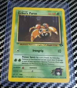 NM Erika's Paras 71/132 Gym Challenge Regular Unlimited WotC Pokemon 2000 - Image 1