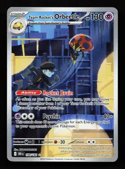 Team Rocket's Orbeetle 198/182 Illustration Rare Destined Rivals Pokemon Card - Image 1